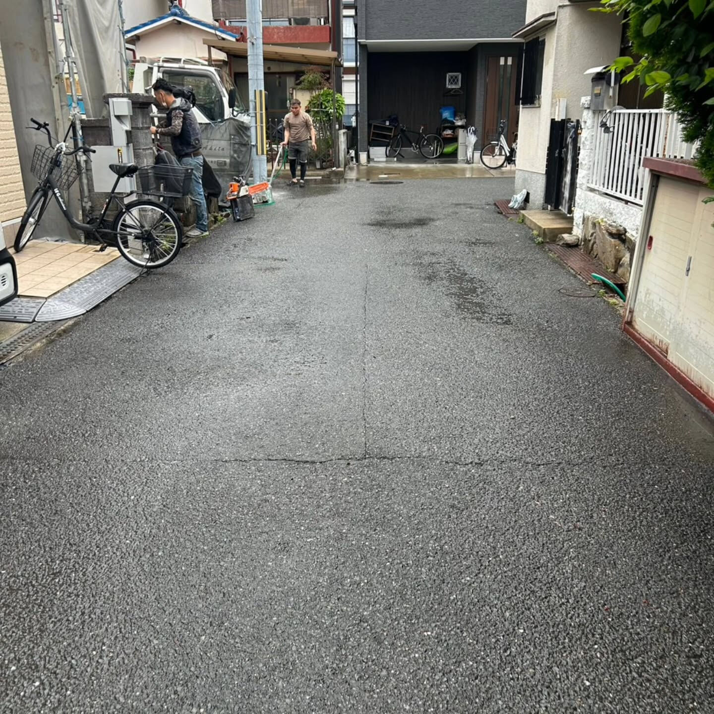 今日は新たに茨木市東太田での解体工事がスタートします