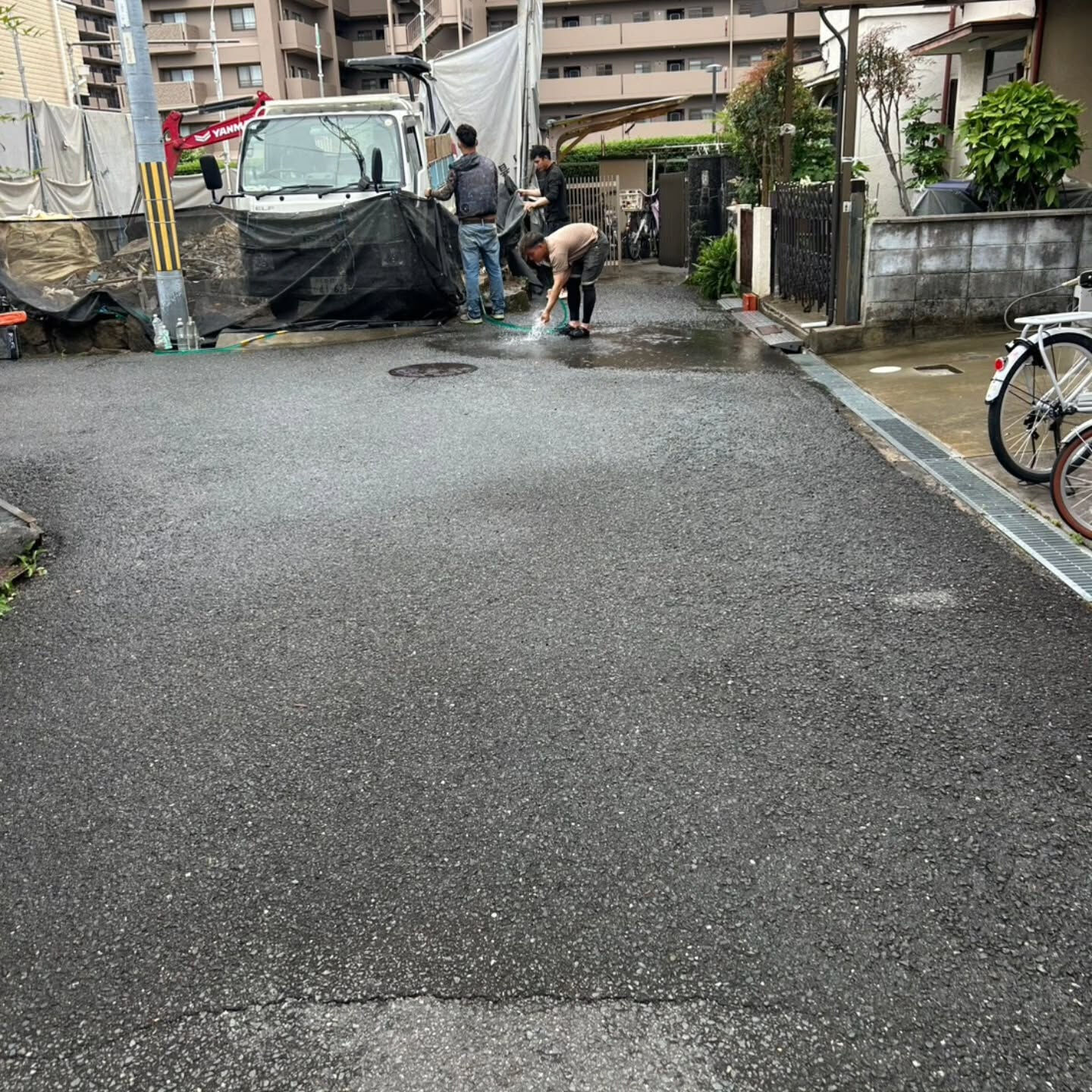 今日は新たに茨木市東太田での解体工事がスタートします